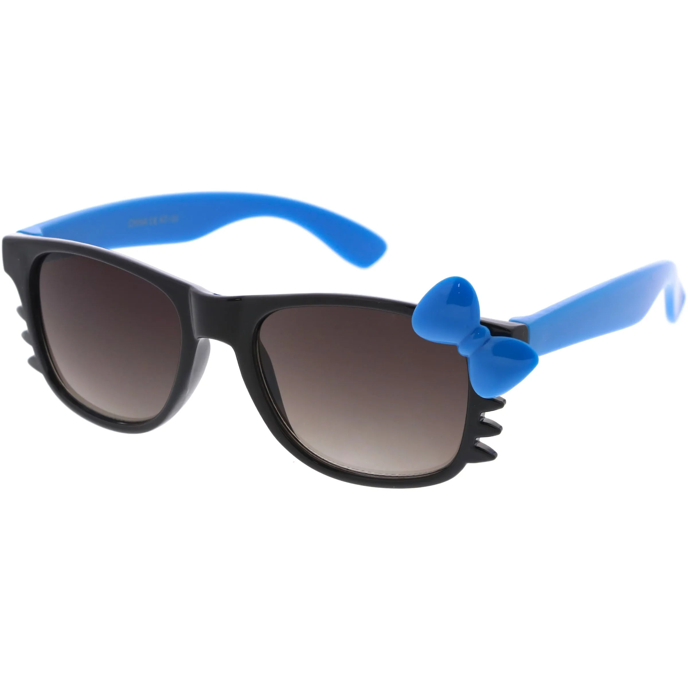 Kids Cute Kitty Colorful Bow Square Sunglasses D300