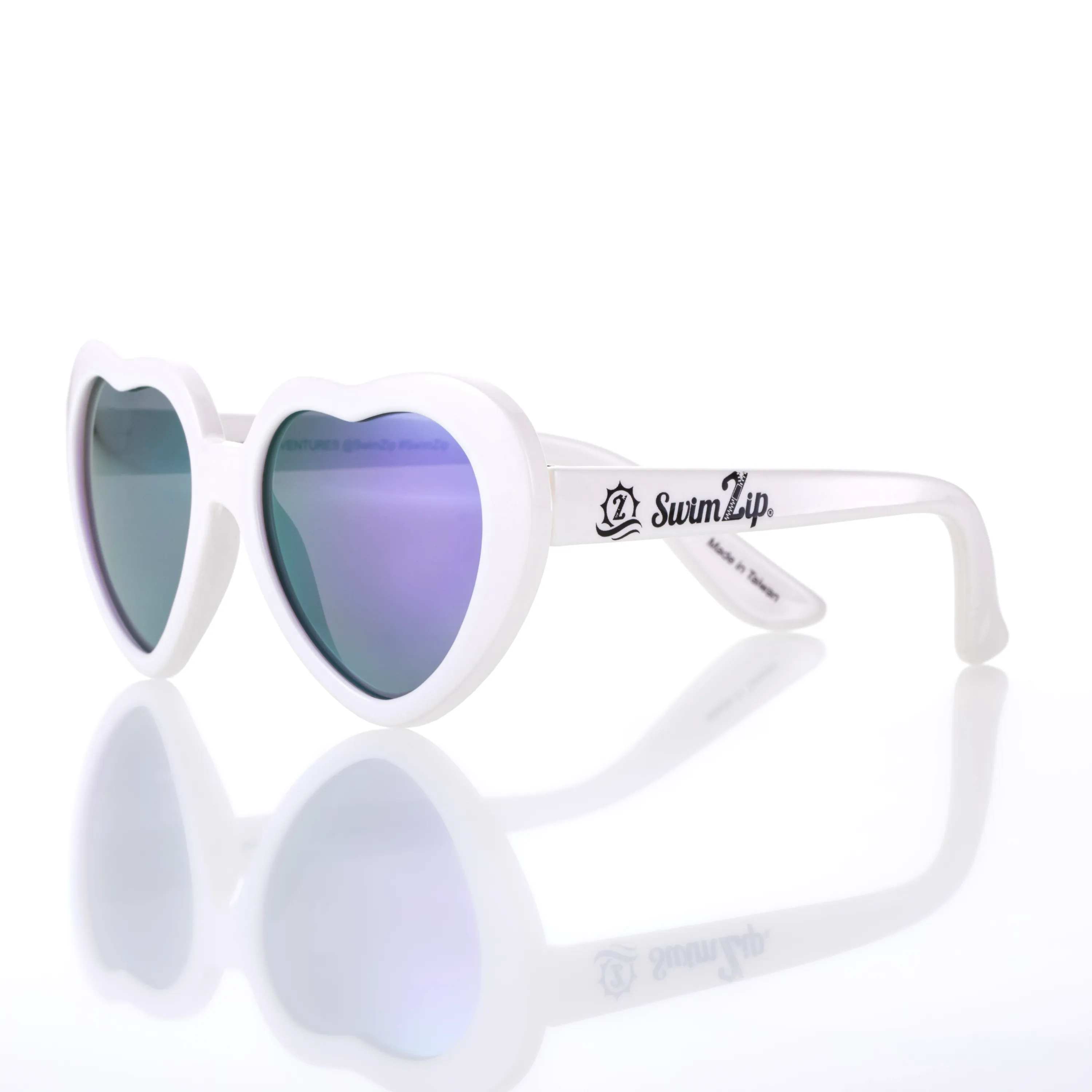 Kids Heart Sunglasses - White