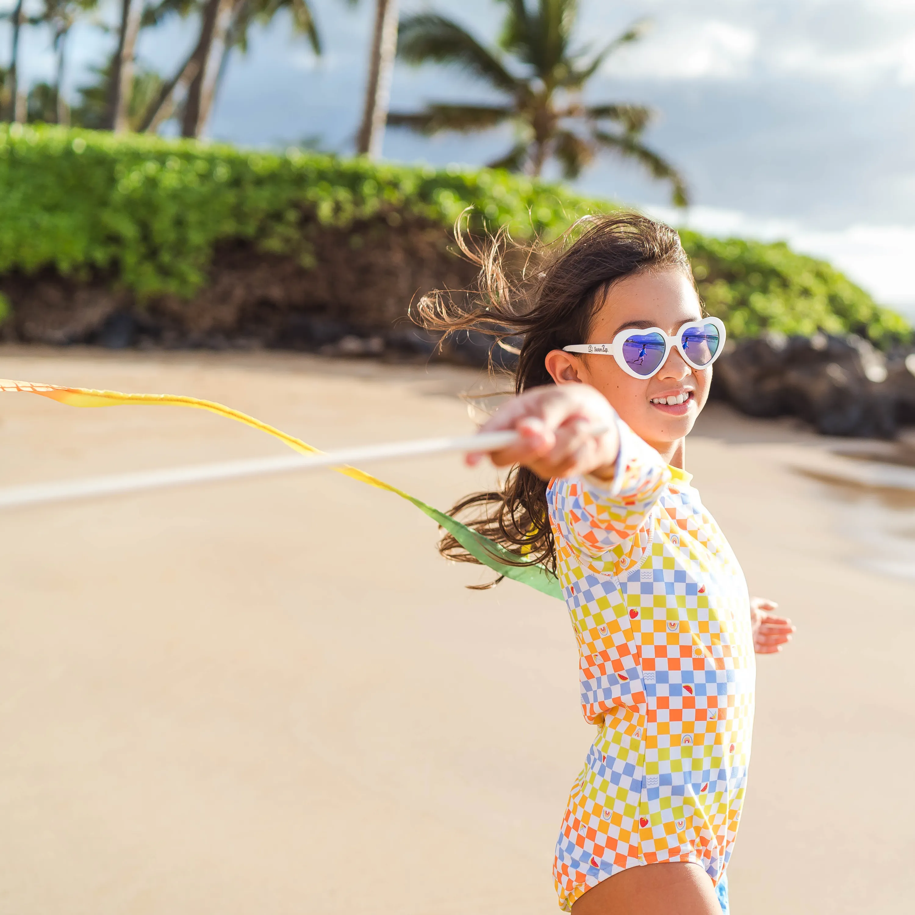 Kids Heart Sunglasses - White