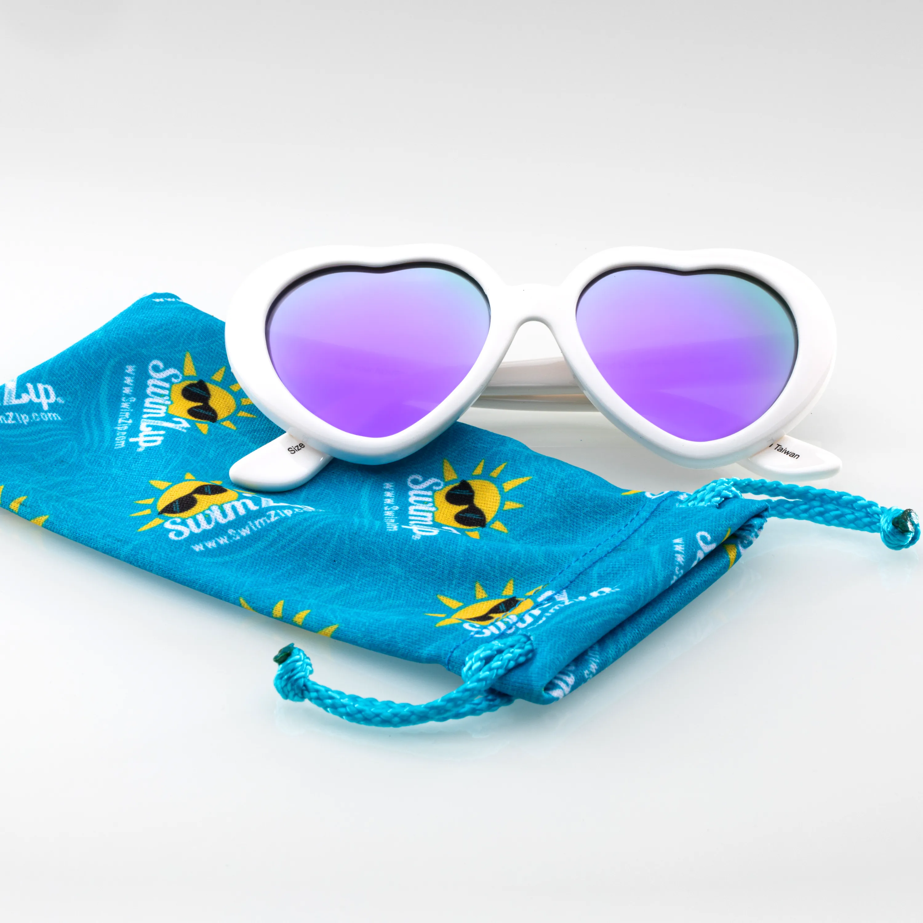 Kids Heart Sunglasses - White
