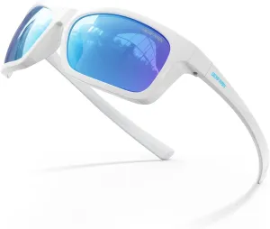 Kids Polarized Sports Sunglasses for Boys Girls Flexible Frame Youth Baseball Running Fishing Glasses for Age 5-14