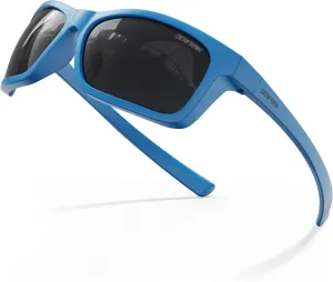 Kids Polarized Sports Sunglasses for Boys Girls Flexible Frame Youth Baseball Running Fishing Glasses for Age 5-14