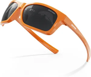 Kids Polarized Sports Sunglasses for Boys Girls Flexible Frame Youth Baseball Running Fishing Glasses for Age 5-14