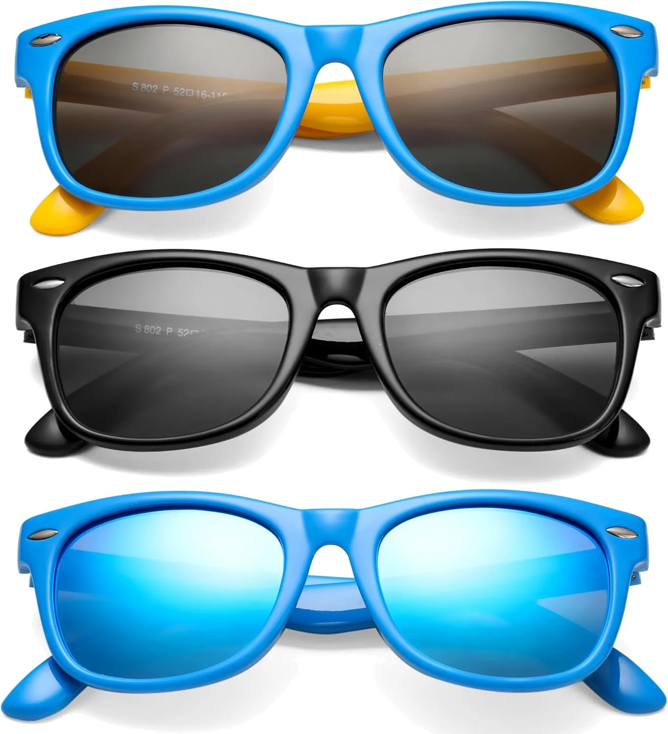 Kids Polarized Sunglasses for Boys Girls – TPEE Unbreakable Flexible Frame UV400 Protection Age 3-8