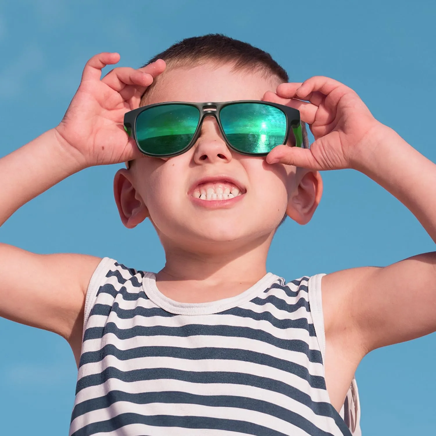 Kids Polarized Sunglasses Sport TPEE Flexible Frame 100% UV Protection for Boys Girls Age 5-13