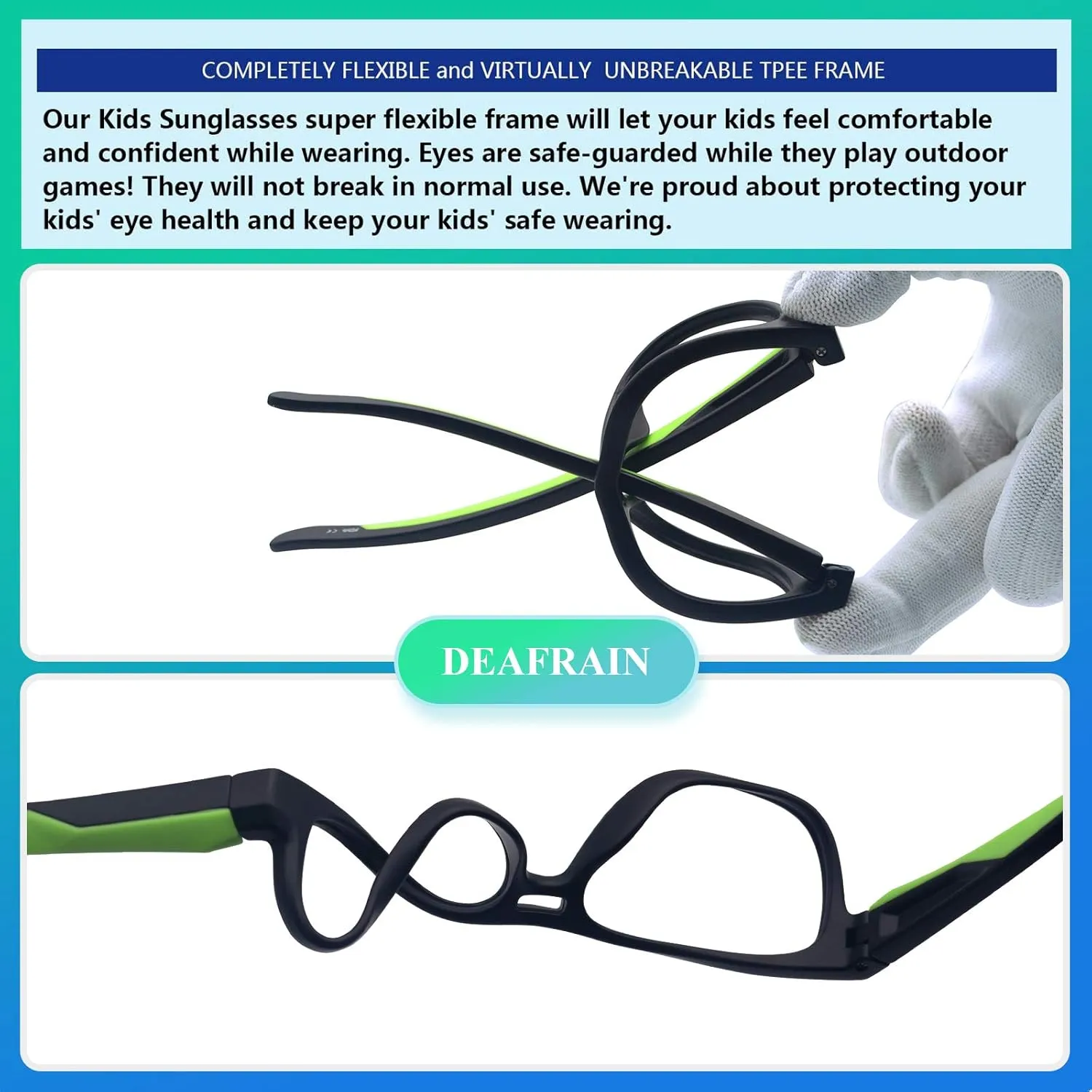 Kids Polarized Sunglasses Sport TPEE Flexible Frame 100% UV Protection for Boys Girls Age 5-13