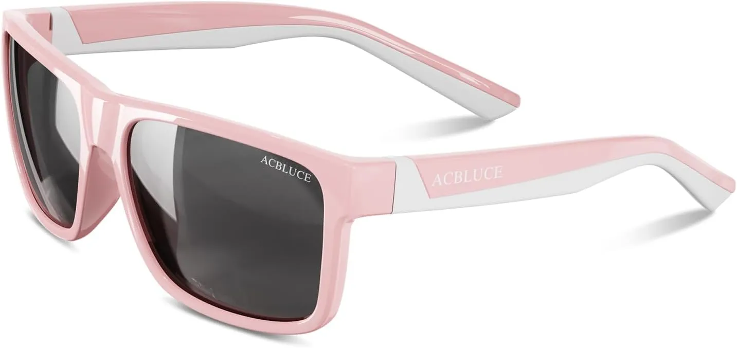 Kids Polarized Sunglasses Sport TPEE Unbreakable Frame with Adjustable Strap for Boys Girls Age 6-12