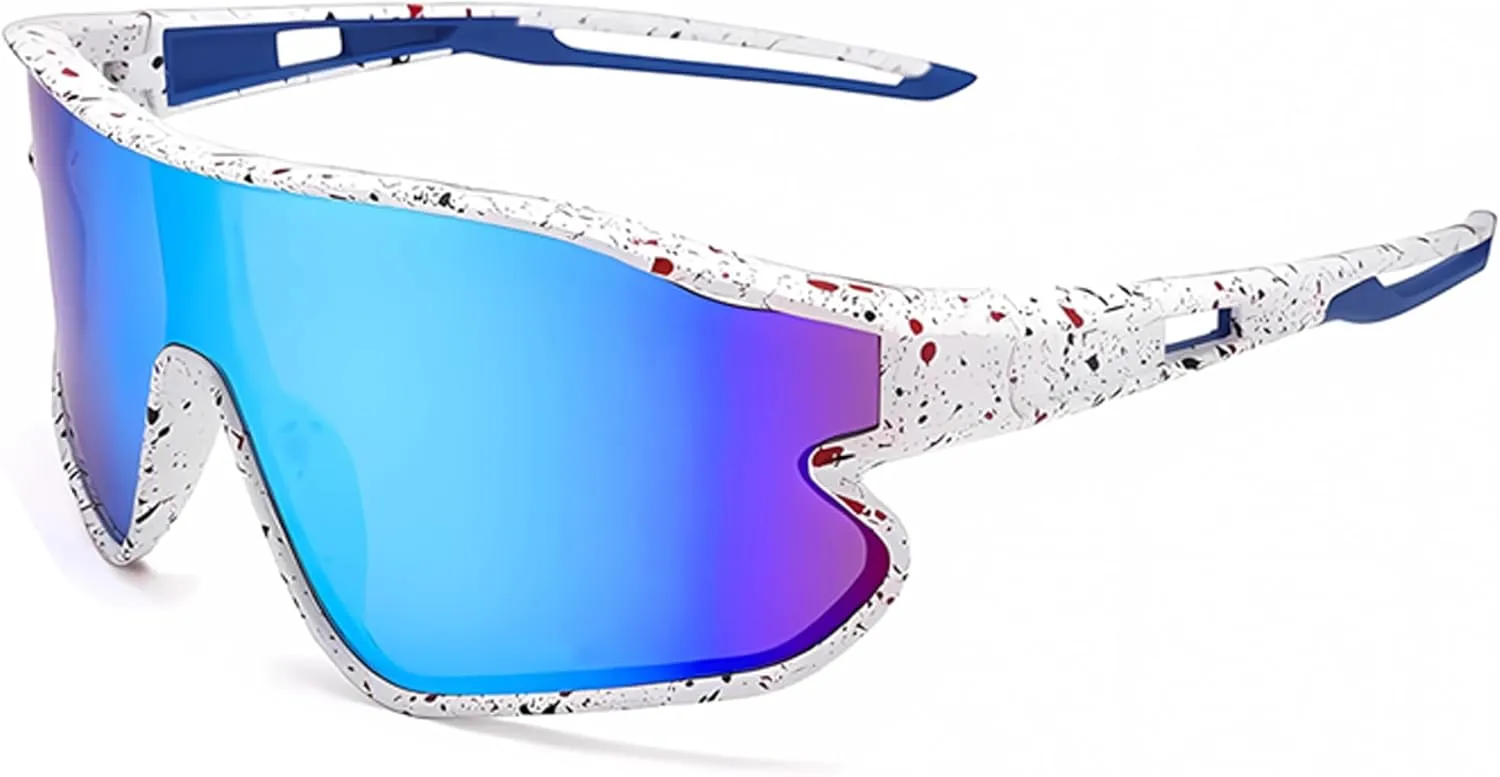 Kids Polarized Sunglasses Youth Baseball Sun Glasses UV400 Boys Girls Sports Goggles for Cycling Softball (P01)