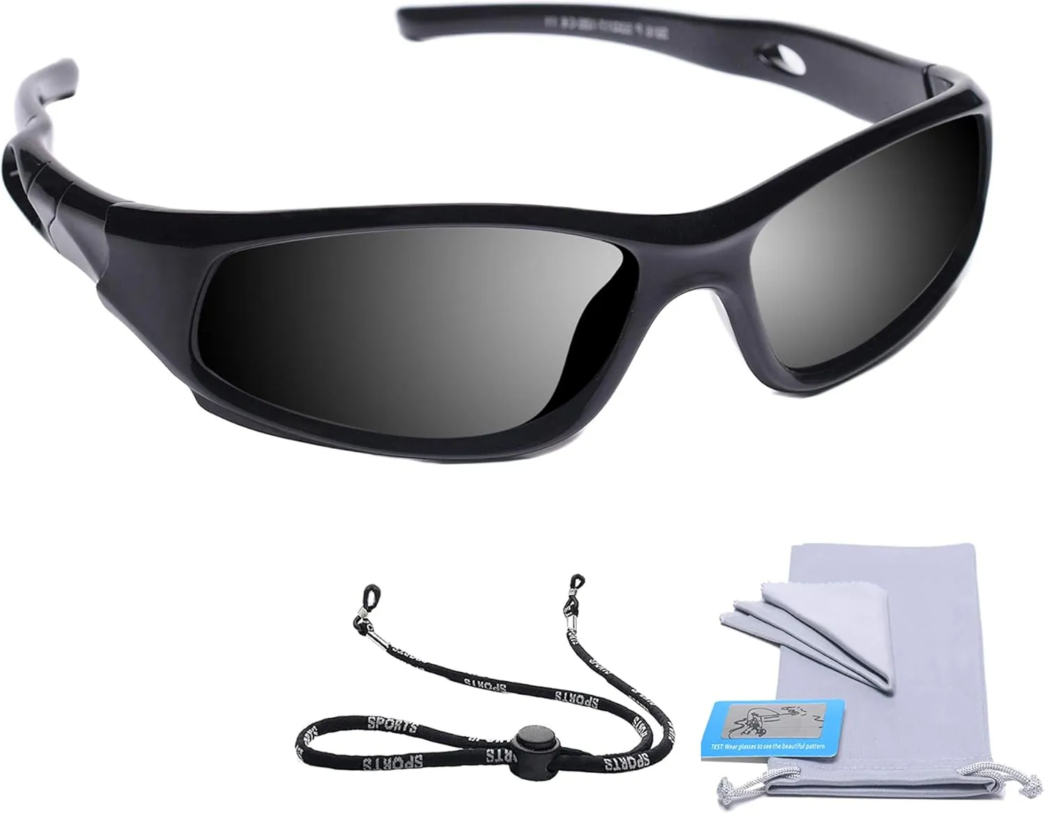 Kids Sunglasses Boys Girls Sports Polarized Sunglasses for kids Child Youth Baseball Beach Sun Glass with Strap