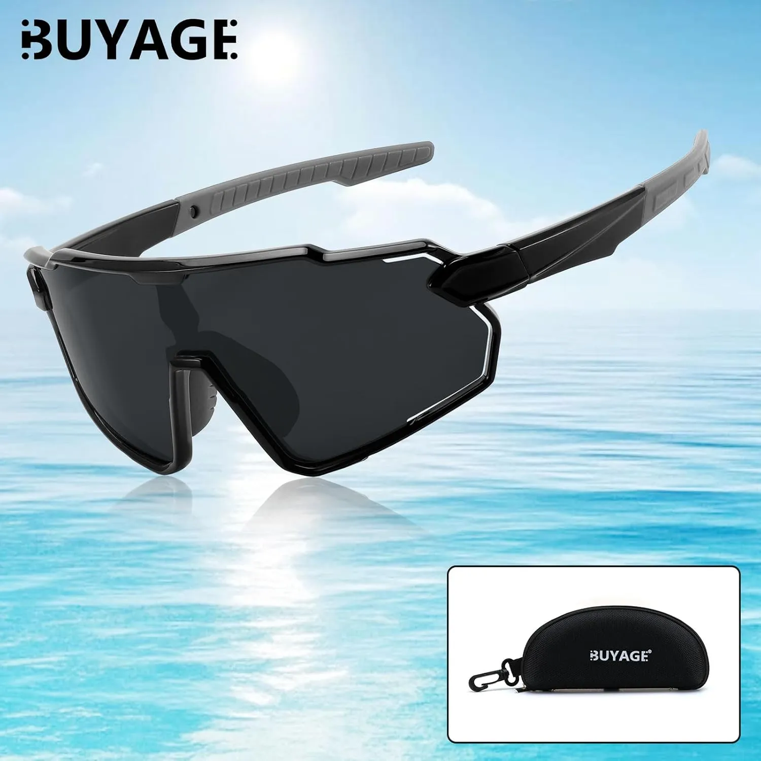 Kids Sunglasses, Boys Girls Youth Baseball Sunglasses Polarized Sports Cycling Softball Running Glasses