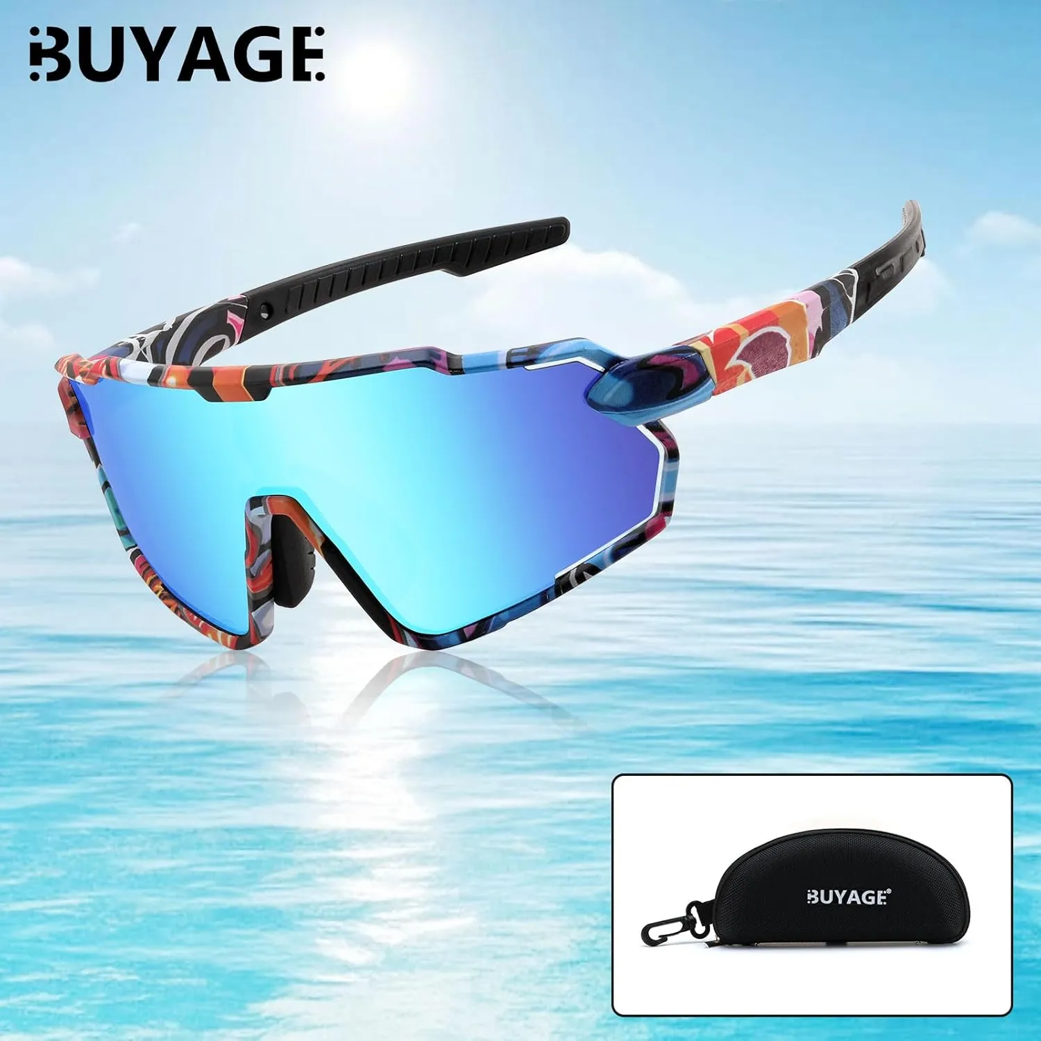 Kids Sunglasses, Boys Girls Youth Baseball Sunglasses Polarized Sports Cycling Softball Running Glasses