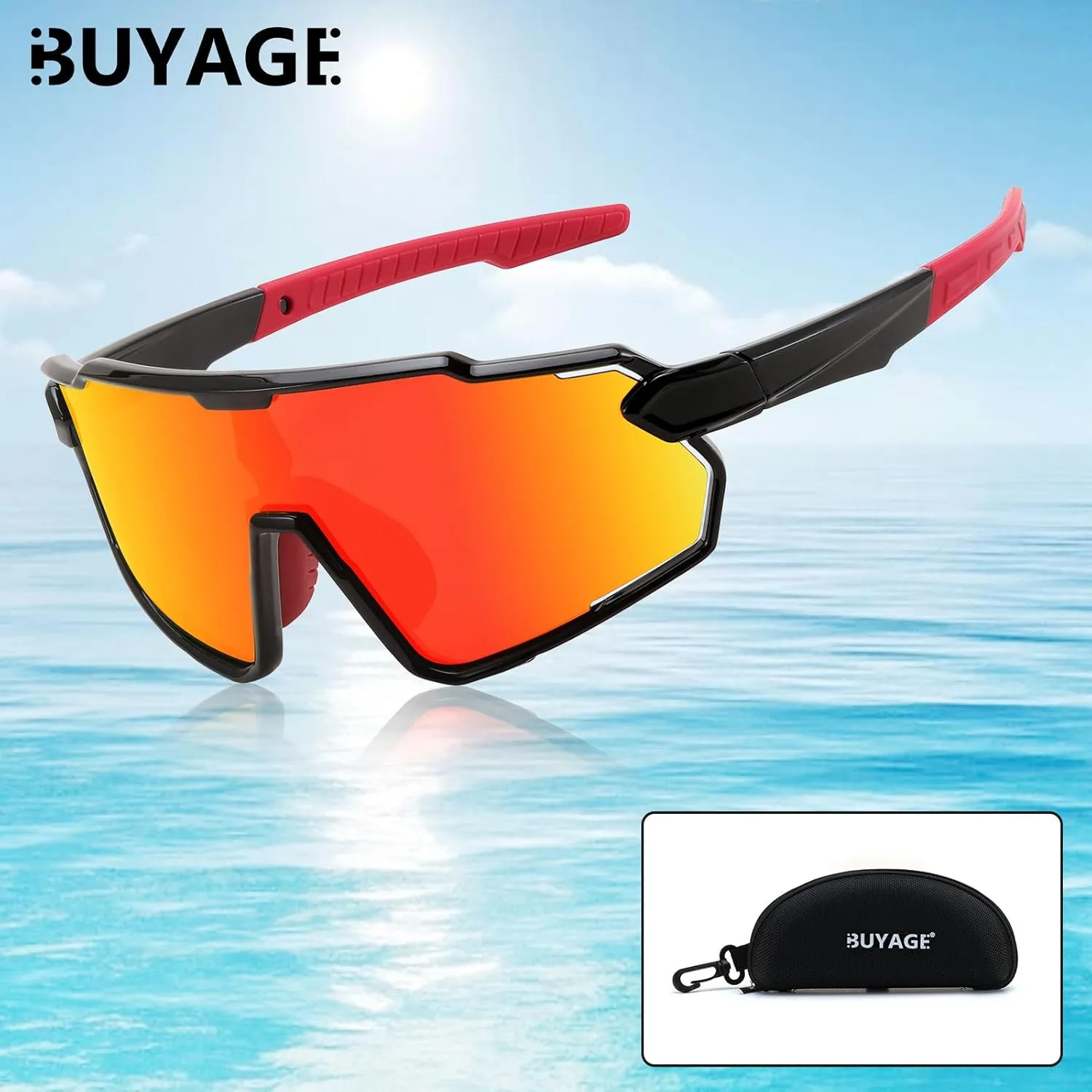 Kids Sunglasses, Boys Girls Youth Baseball Sunglasses Polarized Sports Cycling Softball Running Glasses