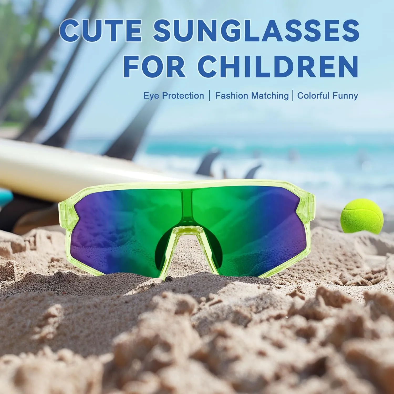 Kids Sunglasses for Boys Girls, Baseball Softball Sunglasses for Youth Teens Polarized Running Cycling Glasses