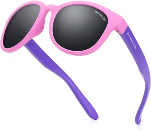 Kids Sunglasses Polarized TPEE Rubber Flexible Frame 100% UV Protection Shades for Boys Girls Age 5-13