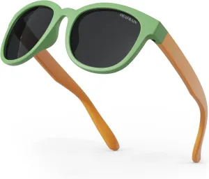 Kids Sunglasses Polarized TPEE Rubber Flexible Frame 100% UV Protection Shades for Boys Girls Age 5-13