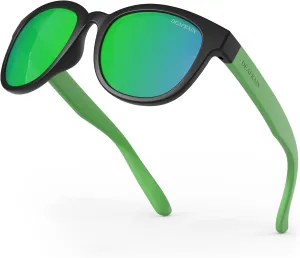 Kids Sunglasses Polarized TPEE Rubber Flexible Frame 100% UV Protection Shades for Boys Girls Age 5-13