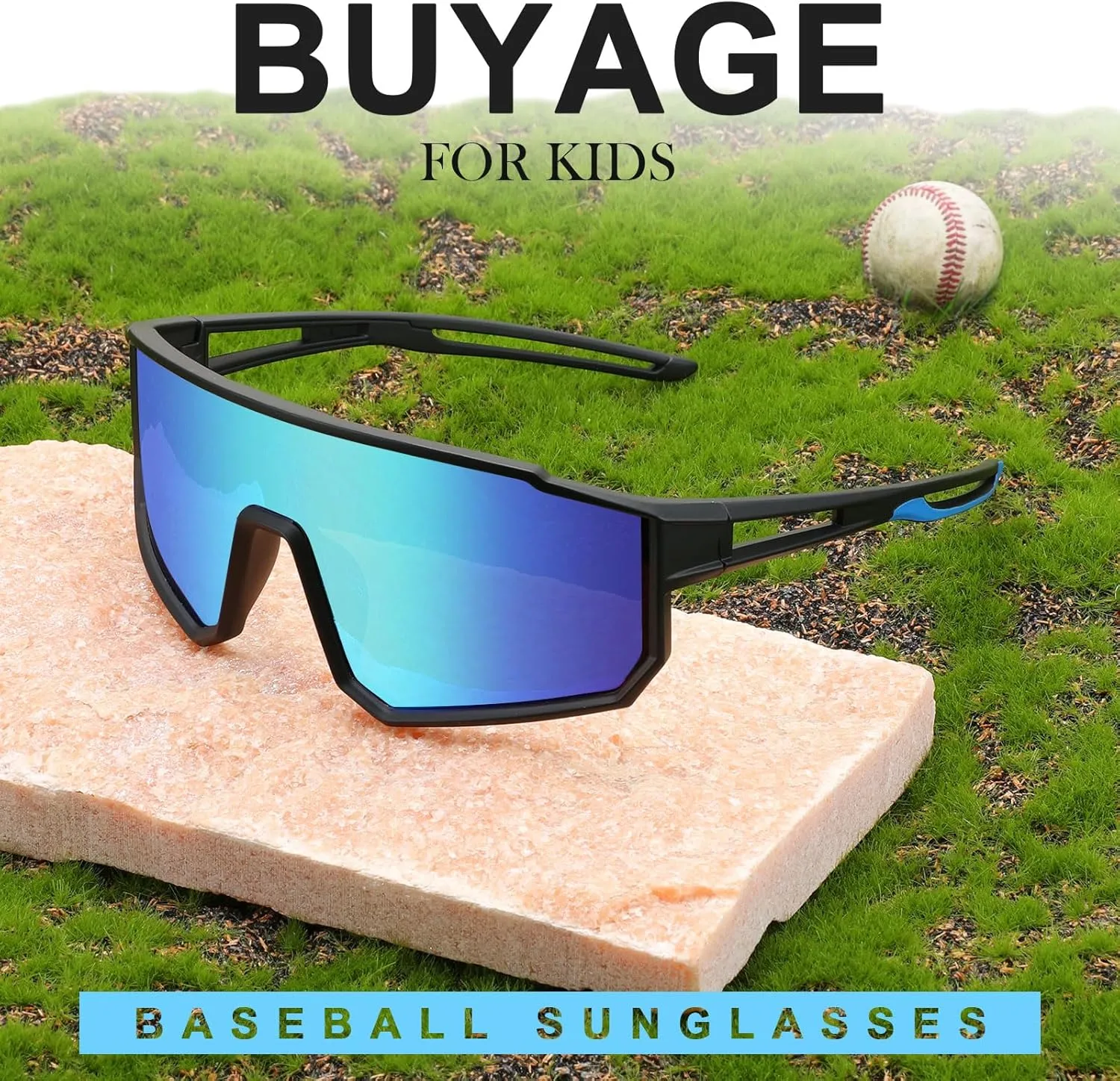 Kids Sunglasses Polarized Youth Baseball Sunglasses for Boys Girls Teens Sports Cycling Softball Running Glasses