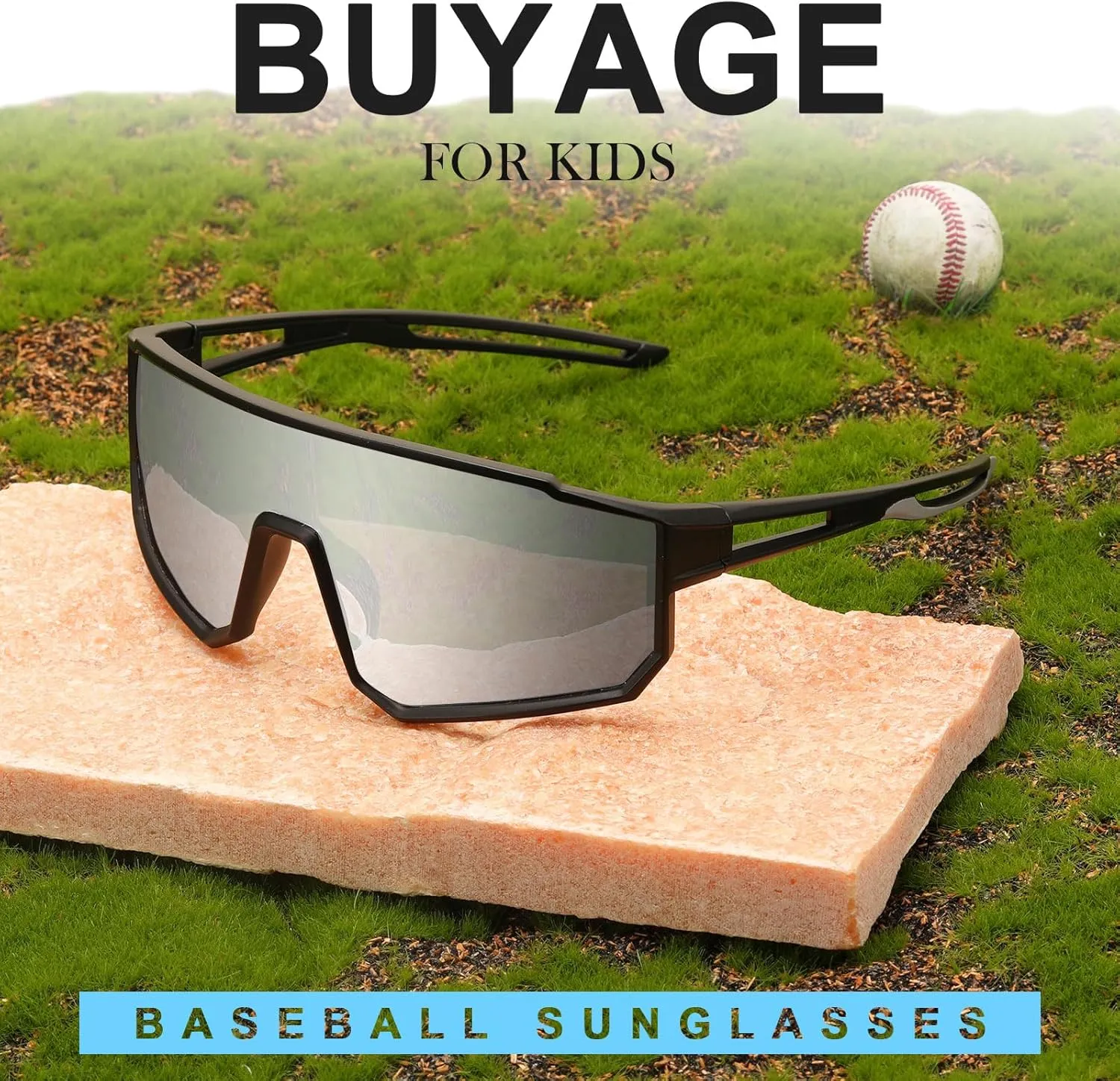 Kids Sunglasses Polarized Youth Baseball Sunglasses for Boys Girls Teens Sports Cycling Softball Running Glasses