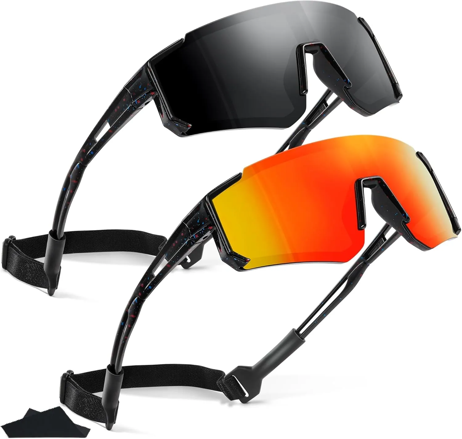 Kids Sunglasses Polarized Youth Baseball Sunglasses Youth Cycling Goggles with Glasses Cloth