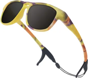 Kids Sunglasses TPEE Unbreakable Frame Polarized Sports Glasses with Adjustable Strap For Boys Girls Age 5-12