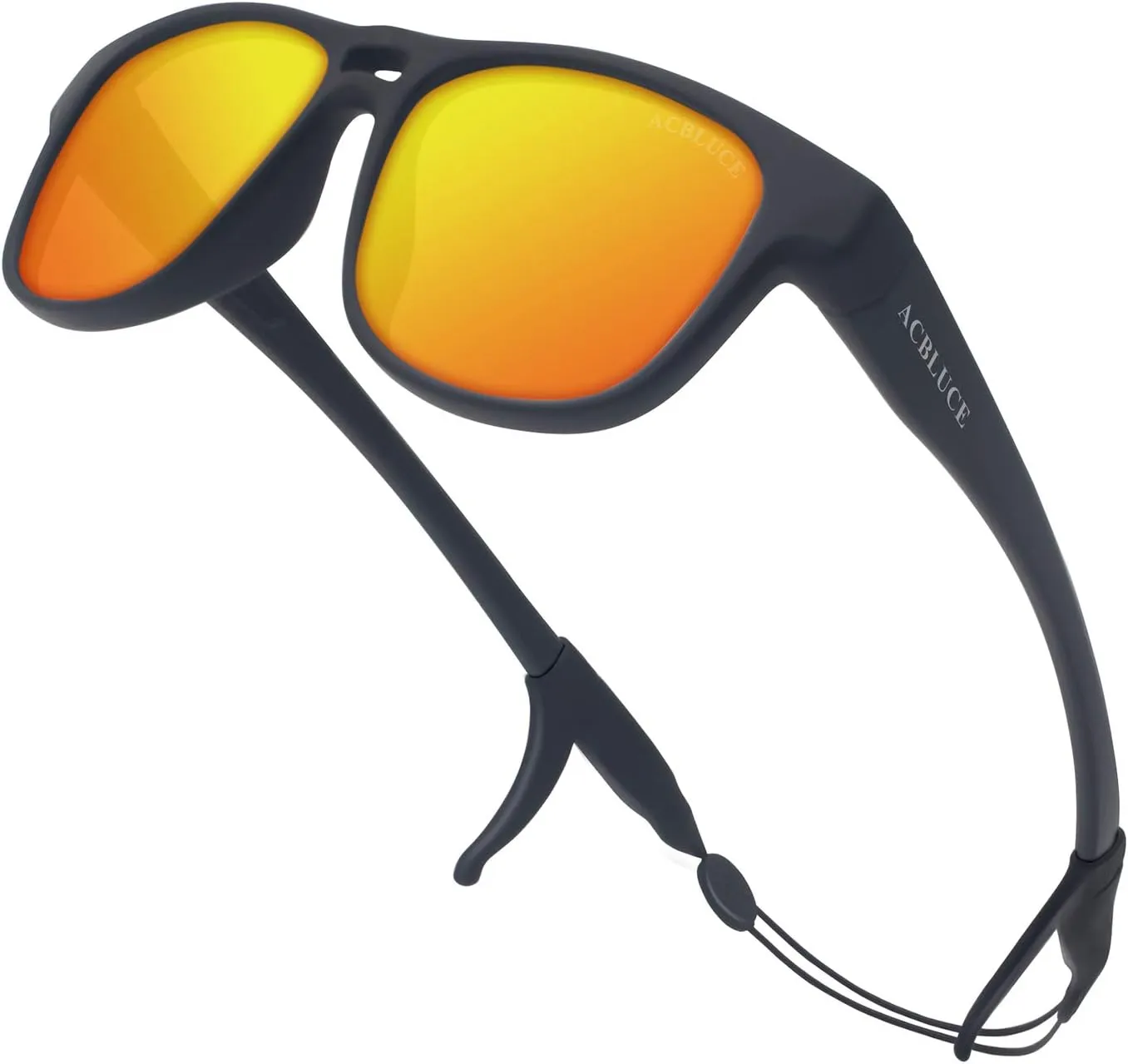 Kids Sunglasses TPEE Unbreakable Frame Polarized Sports Glasses with Adjustable Strap For Boys Girls Age 5-12
