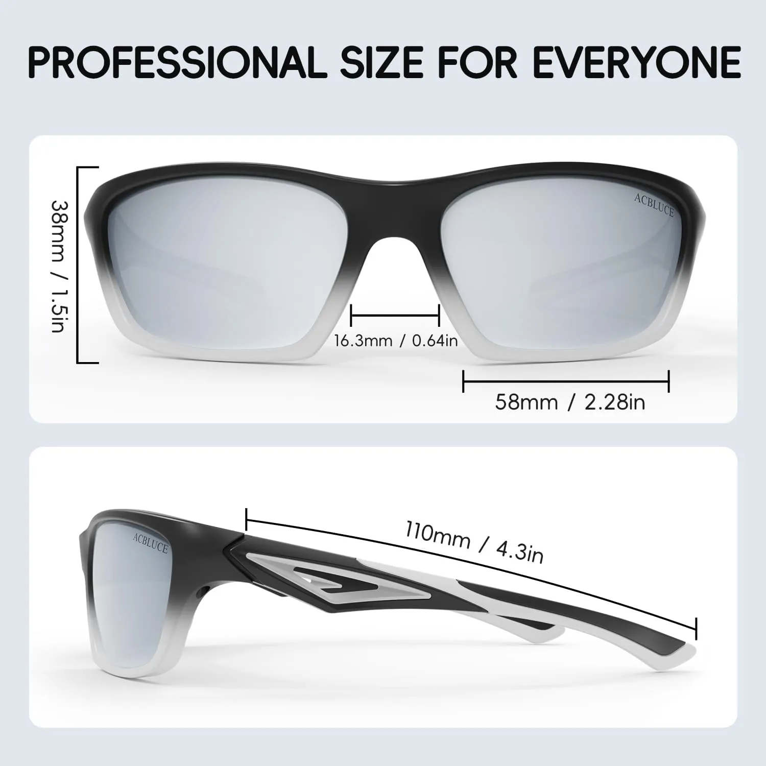 Kids Sunglasses TPEE Unbreakable Polarized Sports Glasses with Adjustable Strap For Boys Girls Age 3-7