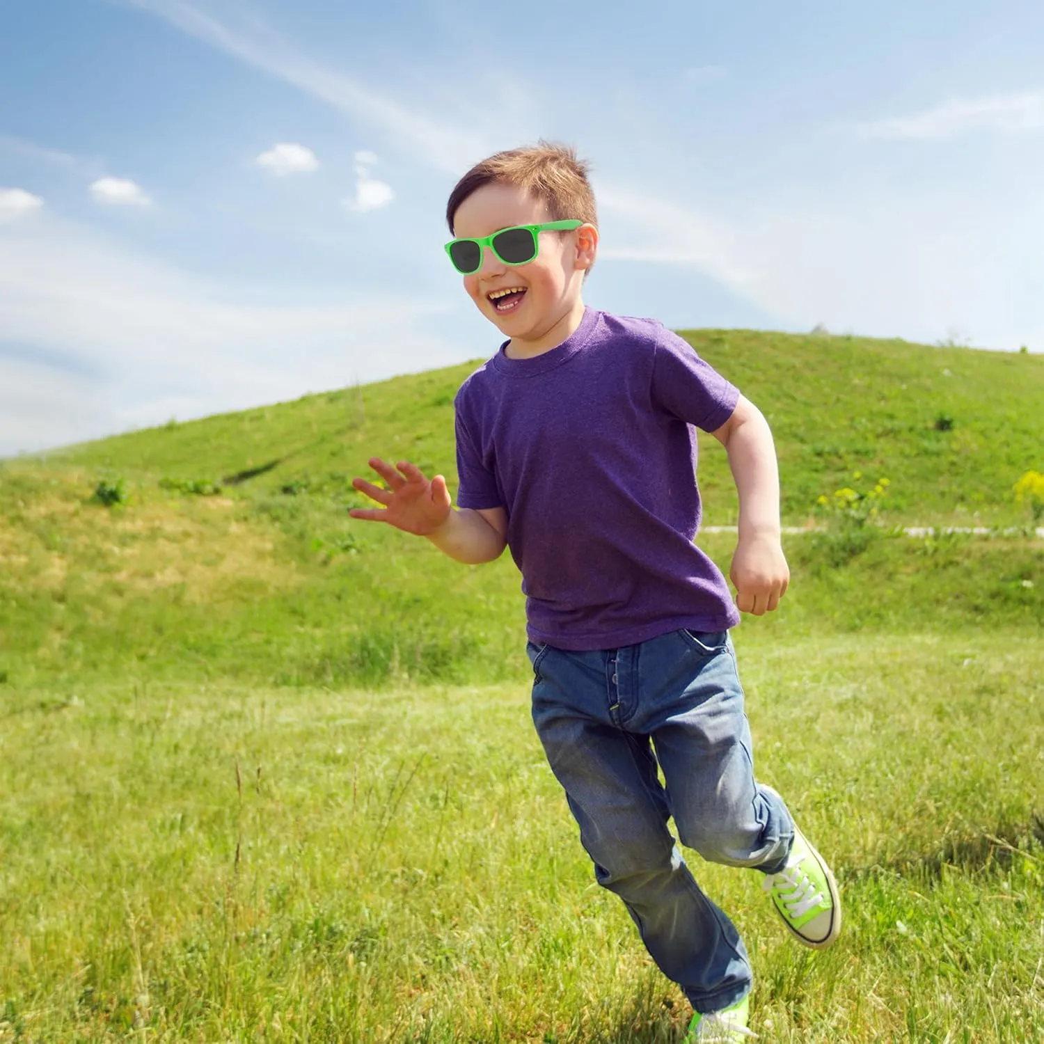 Kids Sunglasses with UV400 Protection - Lightweight, Flexible Frames - Shatterproof