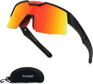 Kids Sunglasses Youth Baseball Sunglasses for Boys Girls, Polarized Teens Softball Sports Cycling Glasses Age 8-16