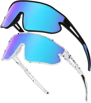 Kids Sunglasses, Youth Baseball Sunglasses Polarized Sports Cycling Shades for Boys Girls Lightweight Frame