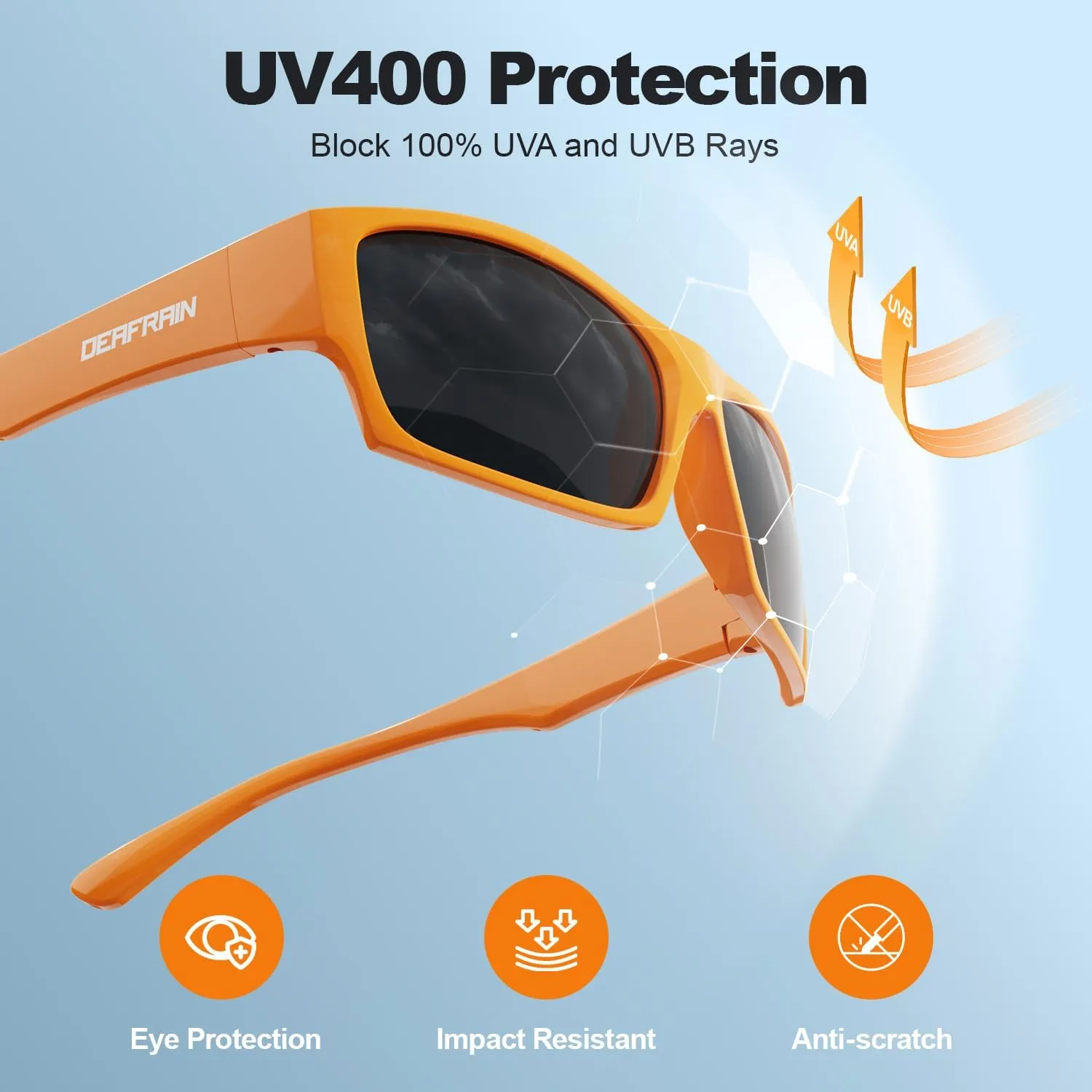 Kids Sunglasses Youth Boys Girls Polarized Unbreakable Flexible Sports Baseball Glasses for Teen Age 5-14
