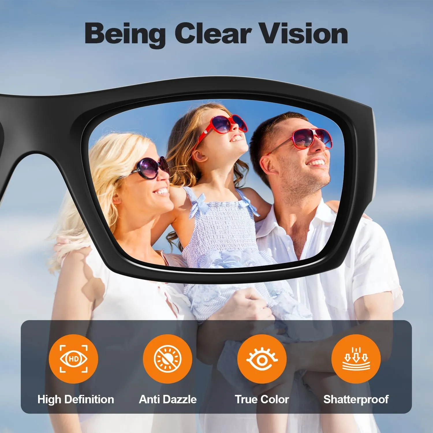 Kids Sunglasses Youth Boys Girls Polarized Unbreakable Flexible Sports Baseball Glasses for Teen Age 5-14