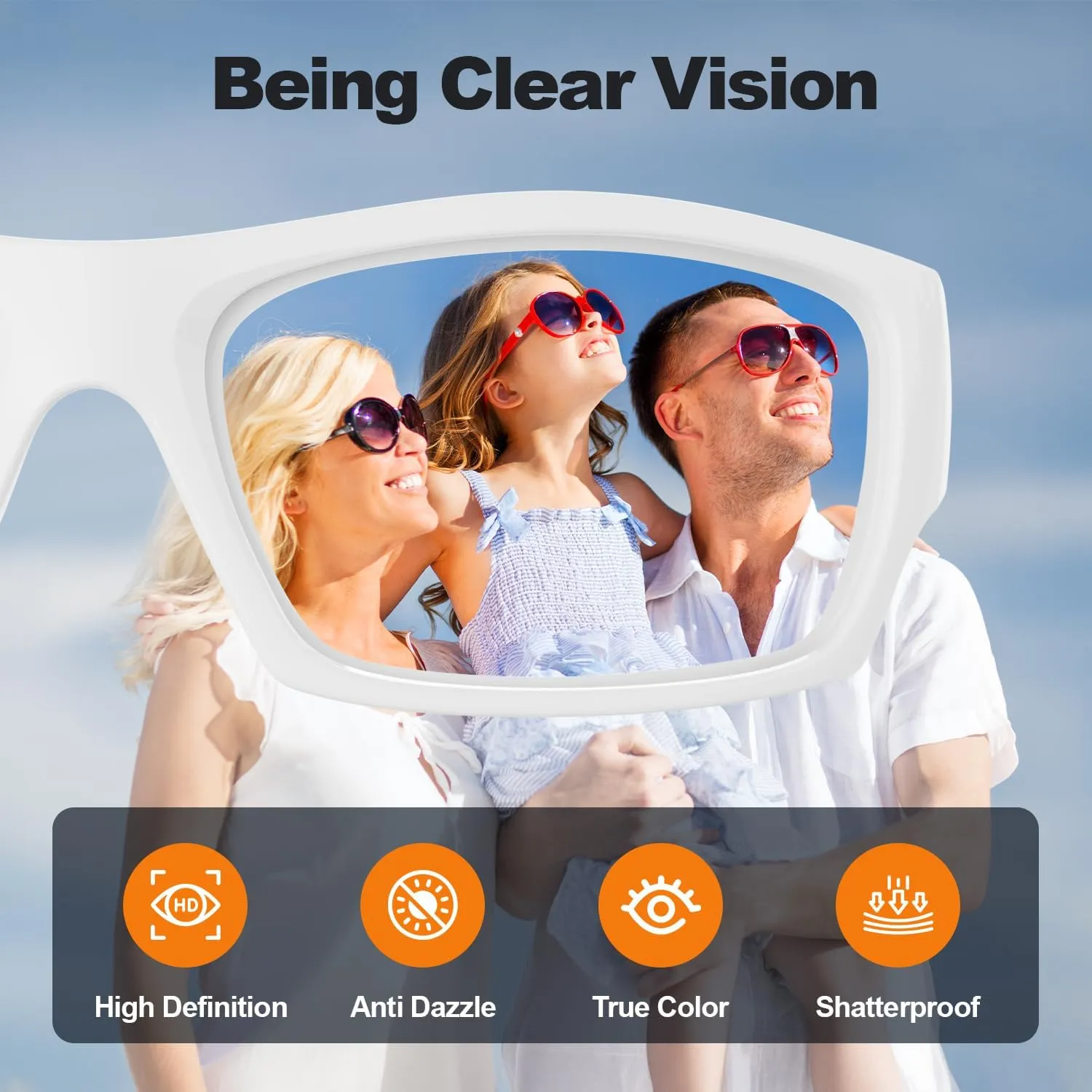 Kids Sunglasses Youth Boys Girls Polarized Unbreakable Flexible Sports Baseball Glasses for Teen Age 5-14