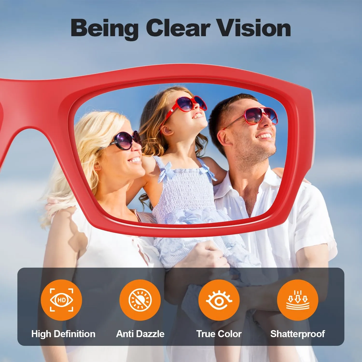 Kids Sunglasses Youth Boys Girls Polarized Unbreakable Flexible Sports Baseball Glasses for Teen Age 5-14