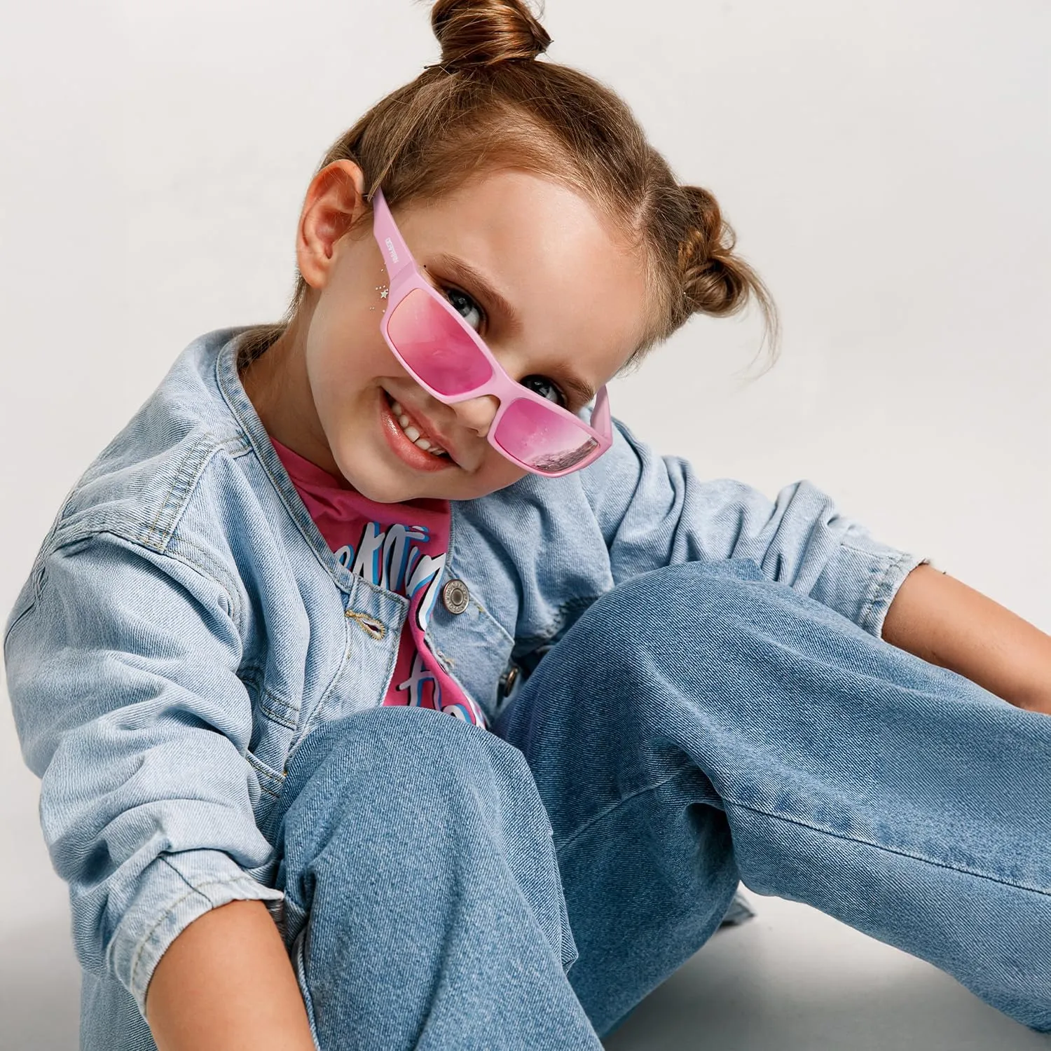 Kids Sunglasses Youth Boys Girls Polarized Unbreakable Flexible Sports Baseball Glasses for Teen Age 5-14