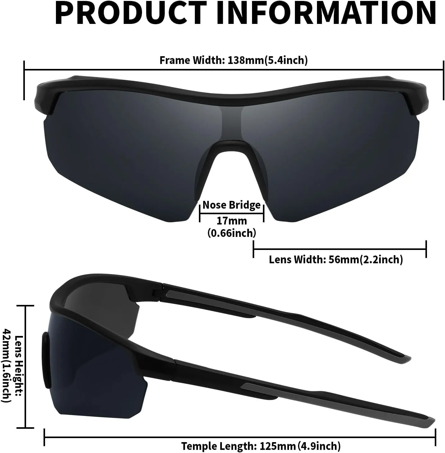 Kids Youth Polarized Baseball Softball Sunglasses for Boys Girls Teens 5-13 Sports Cycling Softball Glasses