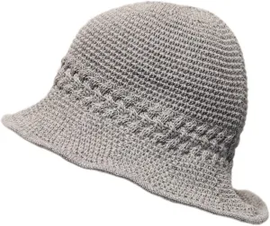 Knitted Crochet Hat with Flexible Wire Brim