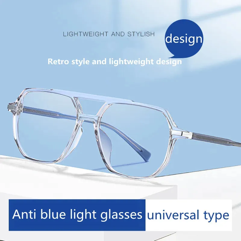 Kocolior Unisex Full Rim Oval Double Bridge Acetate Eyeglasses 7821