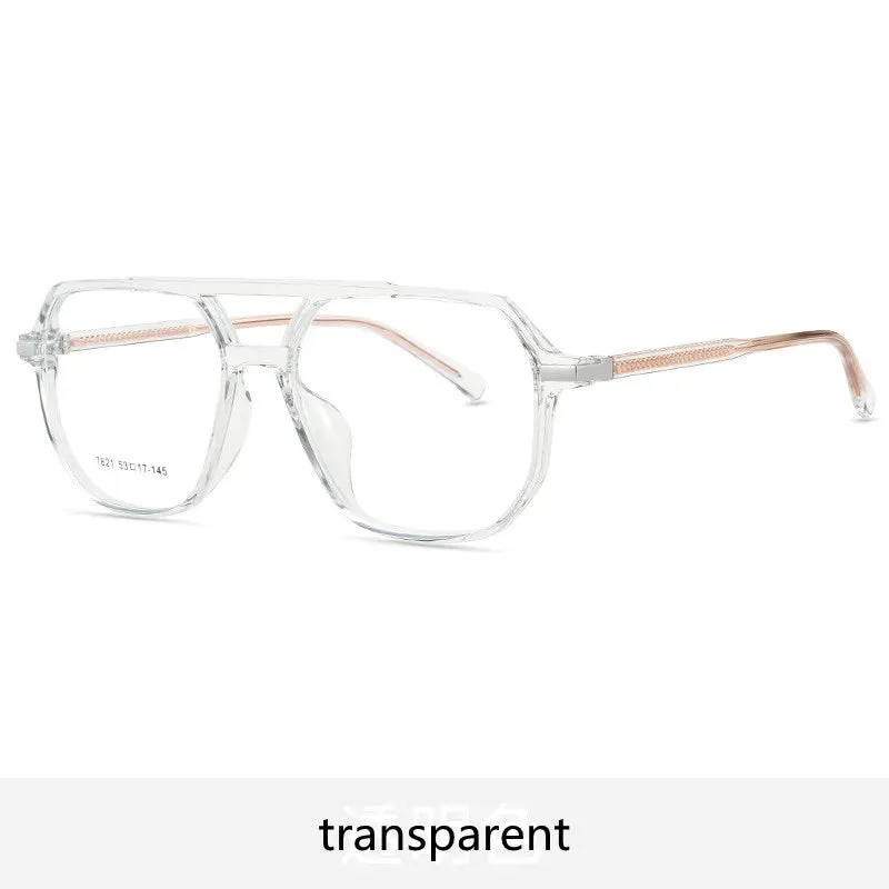 Kocolior Unisex Full Rim Oval Double Bridge Acetate Eyeglasses 7821