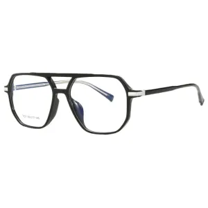 Kocolior Unisex Full Rim Oval Double Bridge Acetate Eyeglasses 7821