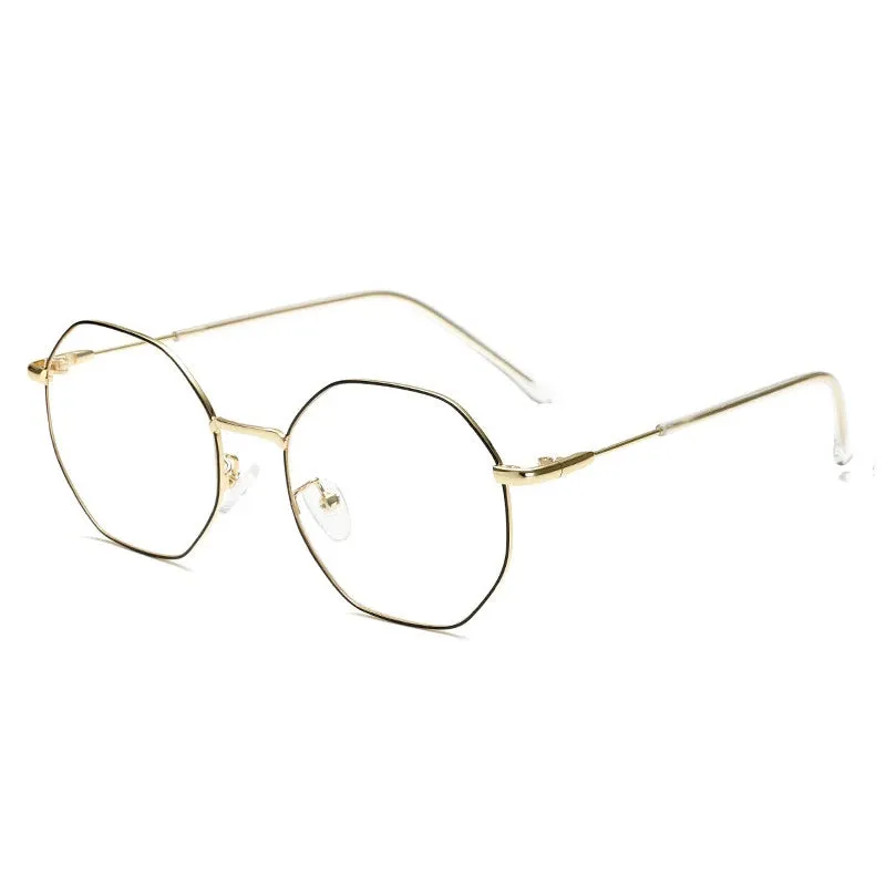 Kocolior Unisex Full Rim Polygon Titanium Alloy Eyeglasses 9039