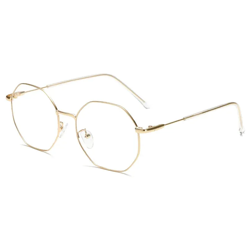 Kocolior Unisex Full Rim Polygon Titanium Alloy Eyeglasses 9039