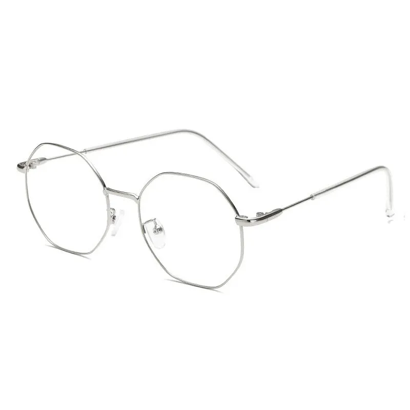 Kocolior Unisex Full Rim Polygon Titanium Alloy Eyeglasses 9039