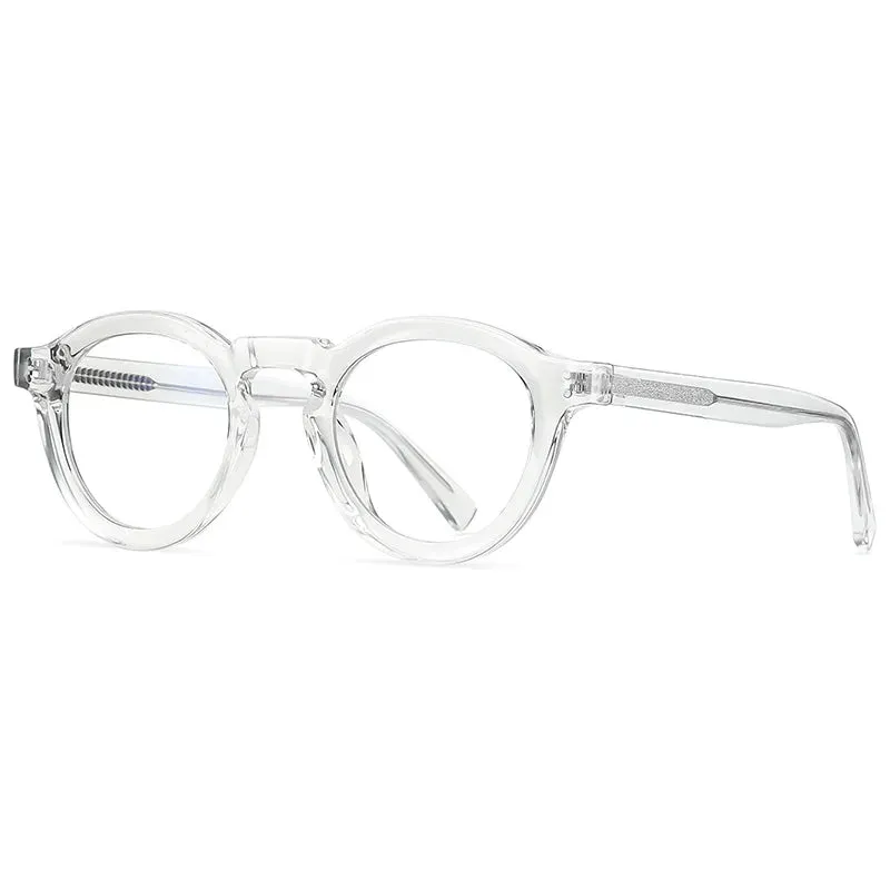 Kocolior Unisex Full Rim Round Acetate Hyperopic Reading Glasses 2090