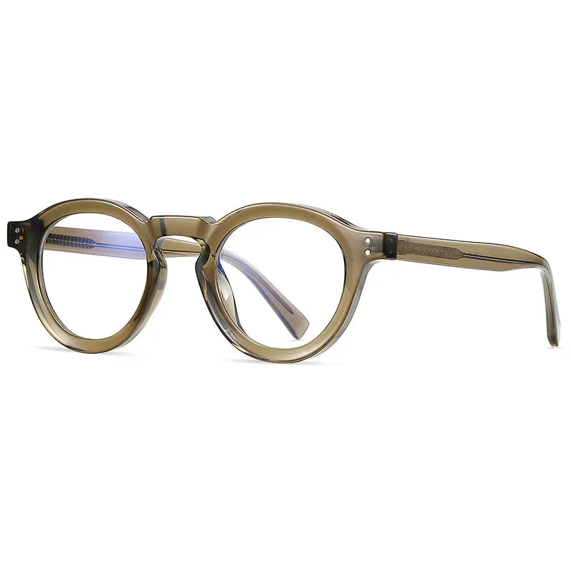 Kocolior Unisex Full Rim Round Acetate Hyperopic Reading Glasses 2090