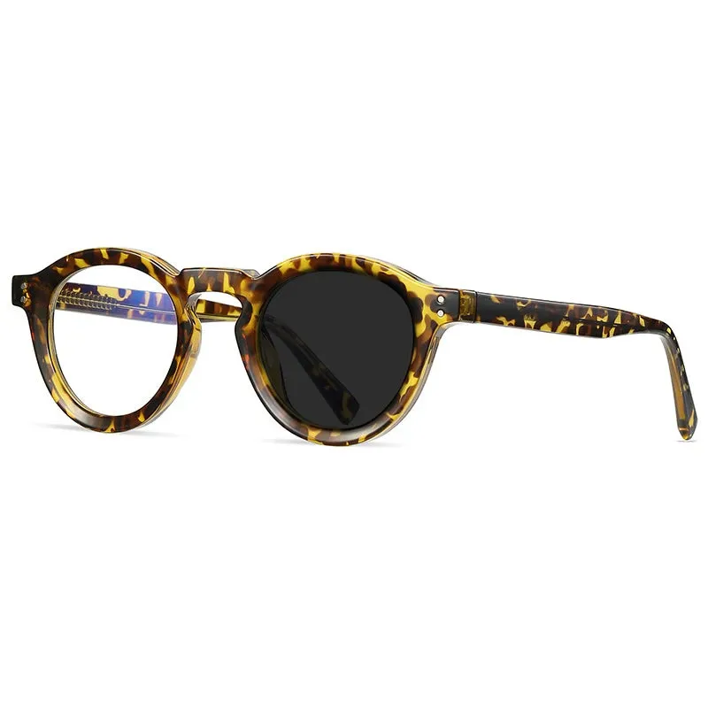 Kocolior Unisex Full Rim Round Acetate Hyperopic Reading Glasses 2090