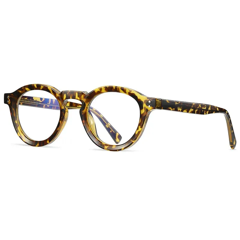 Kocolior Unisex Full Rim Round Acetate Hyperopic Reading Glasses 2090