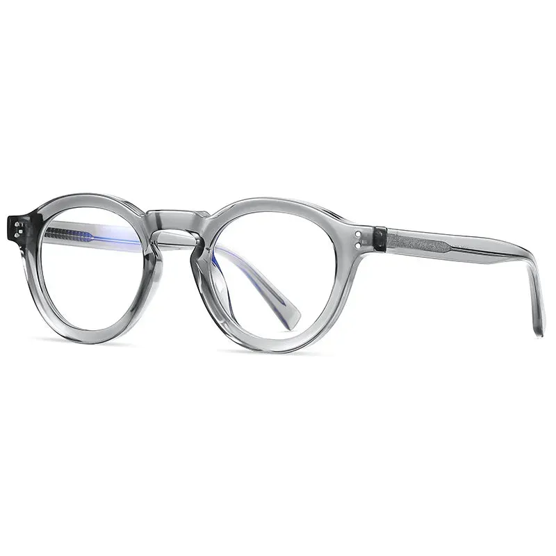 Kocolior Unisex Full Rim Round Acetate Hyperopic Reading Glasses 2090