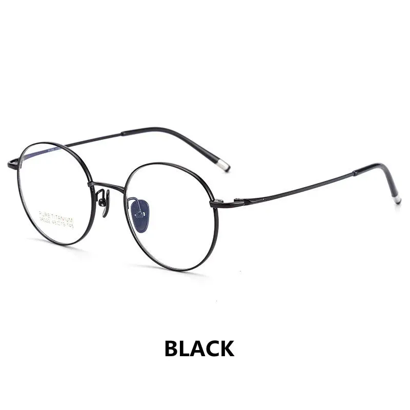 Kocolior Unisex Full Rim Small Round Titanium Eyeglasses 98022