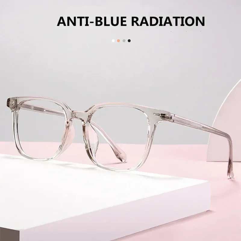 Kocolior Unisex Full Rim Square Acetate Alloy Hyperopic Reading Glasses 6005
