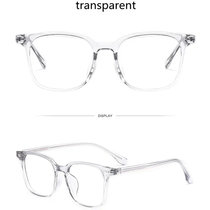 Kocolior Unisex Full Rim Square Acetate Alloy Hyperopic Reading Glasses 6005